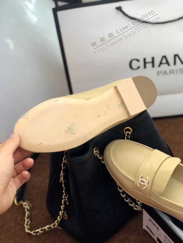 Chanel女鞋 香奈兒2020春夏頂級涼鞋系列 Chanel爆款休閒女單皮鞋  naq1308